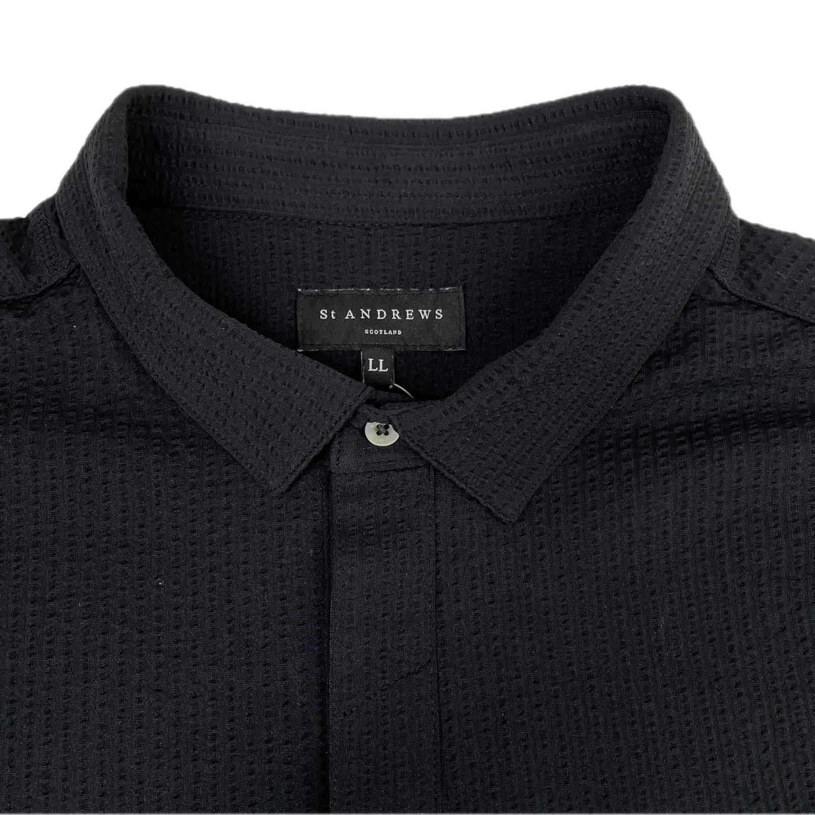 新品未使用St Andrews 半袖 ポロシャツ ブラック Mサイズ 中古 メンズ セントアンドリュース StANDREWS 半袖ポロシャツ LL