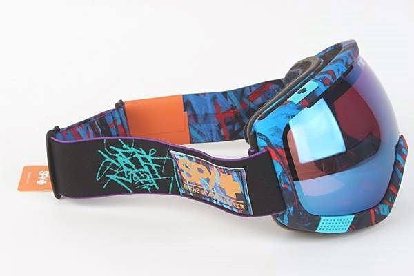 SPY PLATOON SABER ブルー柄フレーム レッド系レンズ スノーゴーグル