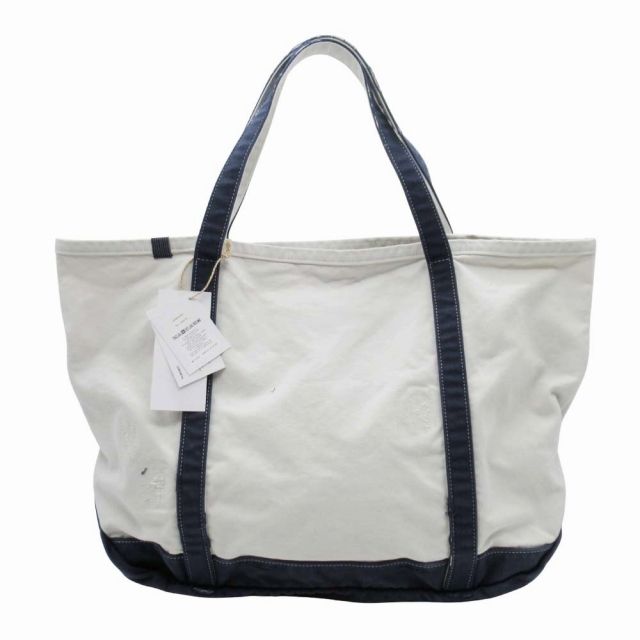 24 ss ICT ビズビム VISVIM JUNEAU TOTE M ジュノートート Mサイズ トートバッグ クラッシュ加工 コットンキャンバス カバン 鞄 インディゴ 白 メンズ