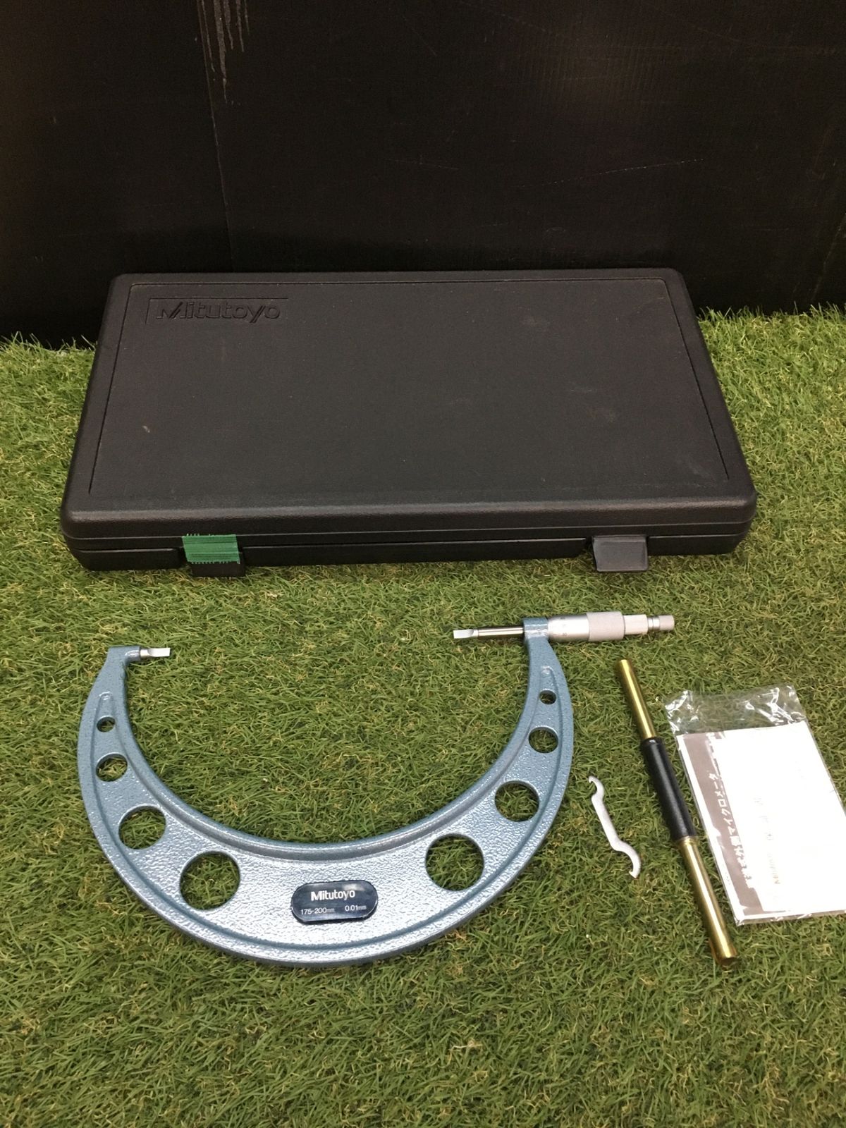 品 0906 Mitutoyo ミツトヨ 直進式ブレードマイクロメータ BLM-200 175～200 mm 0.01 ブレードマイクロメーター 122-108 ケース割れあり