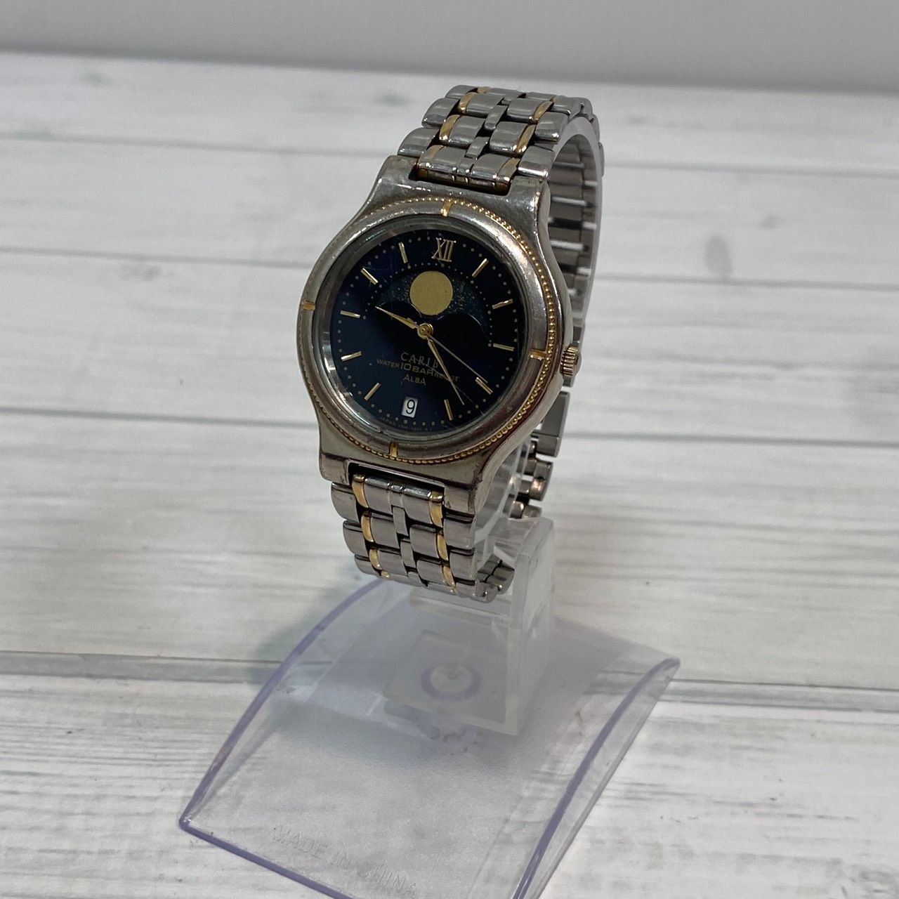 ☆SEIKO セイコー ALBA CARIB MOONPHASE ムーンフェイズ V338-6B30