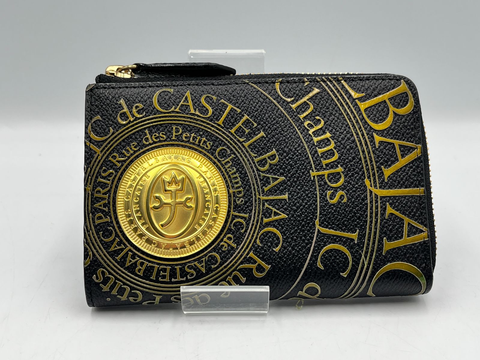 本革 CASTELBAJAC カステルバジャック 財布 二つ折財布 L字ファスナー