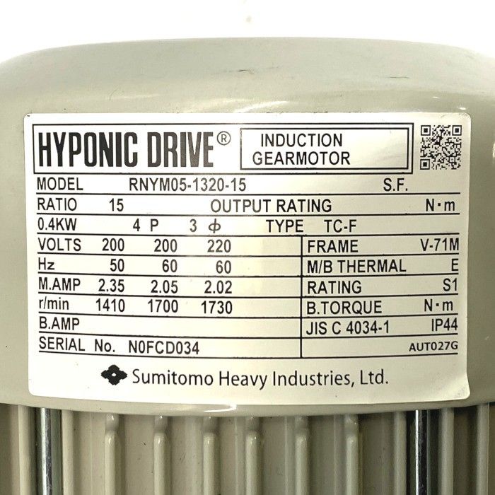  住友重機 ハイポニック減速機 RNYM 05-1320-15 その他 特殊工具