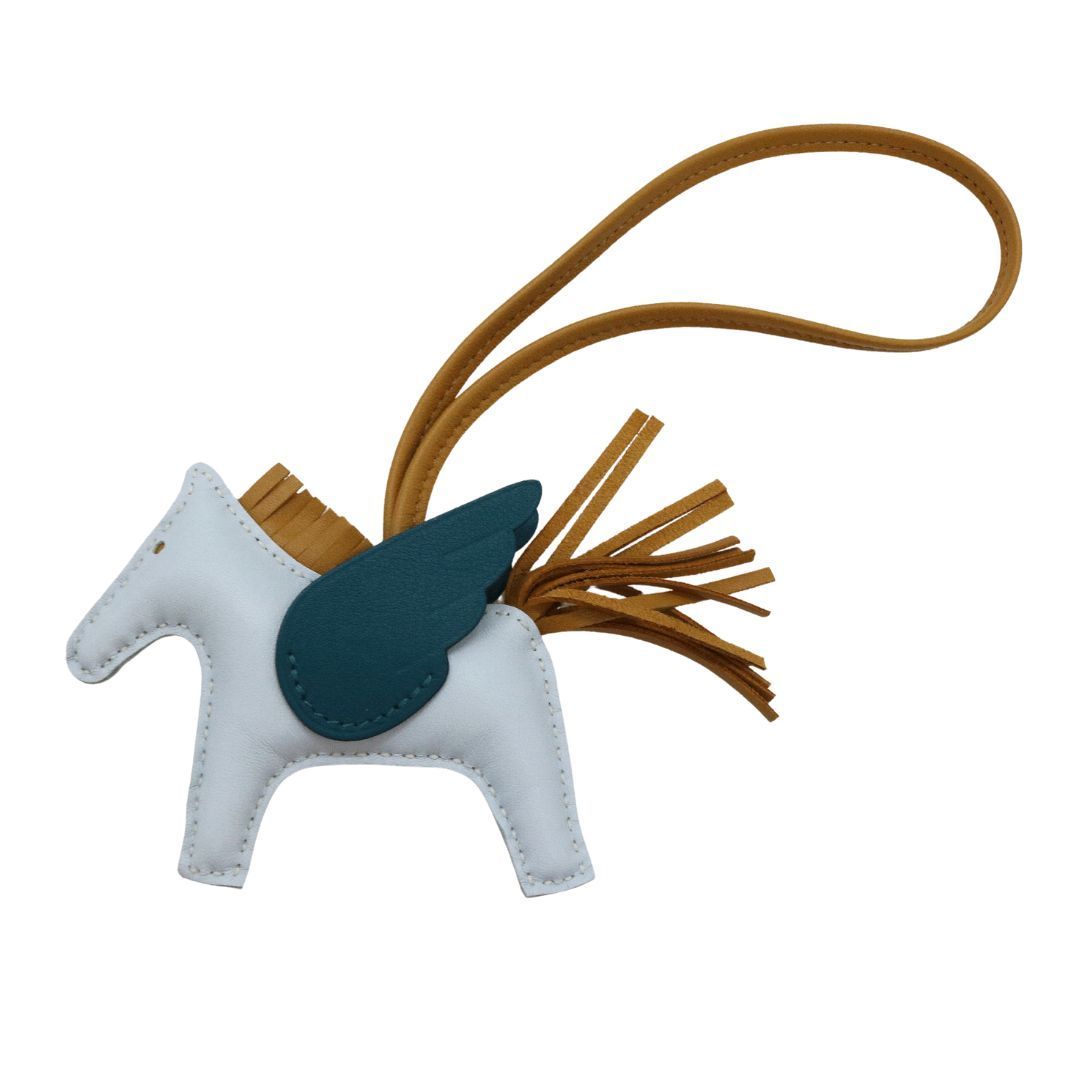 HERMES エルメス ロデオ ペガサス PM ブルーブリュム×セサミ×ヴェールボスフォール Z刻印 アニョーミロ ユニセックス WA-1111