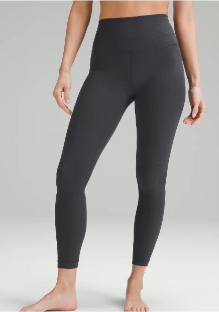 Lululemon Wunder Under SmoothCover ハイライズタイツ 24インチ アジアフィット Align™24 S LW 5 FE 9 A GGRE