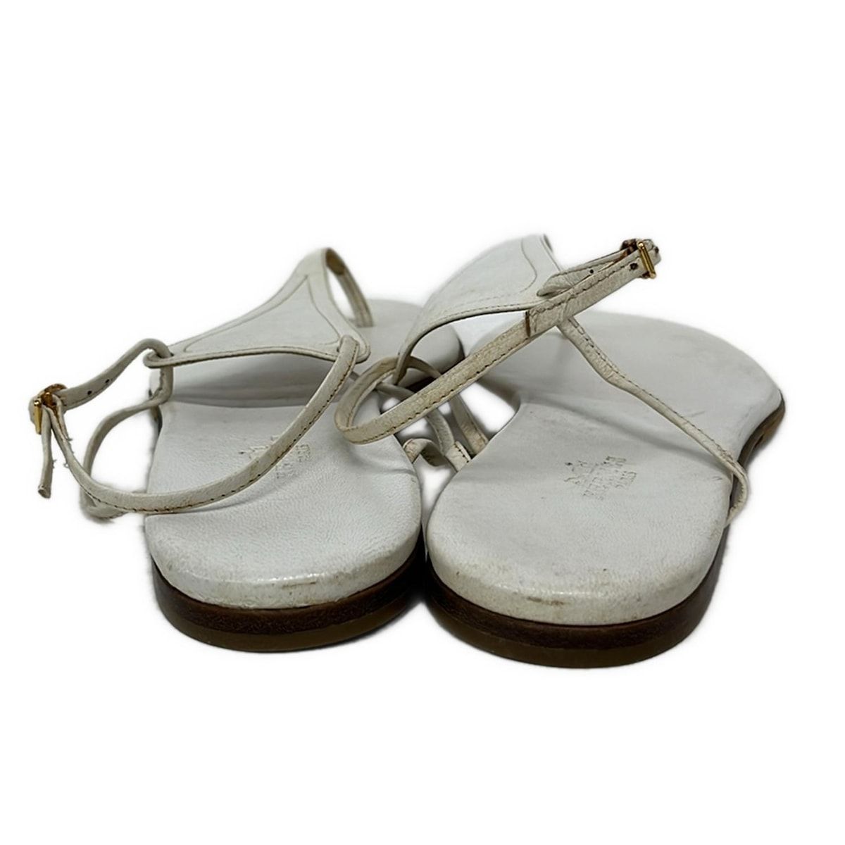 HERMES(エルメス) サンダル 37 1/2 レディース - 白 アウトソール張替 HERMES(エルメス) サンダル 37 1/2 レディース - 白 アウトソール張替