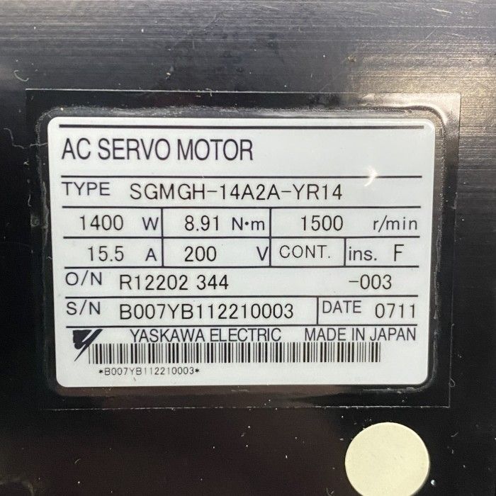  安川電機 L軸サーボモーター SGMGH-14 A 2 A-YR 14 その他 特殊工具