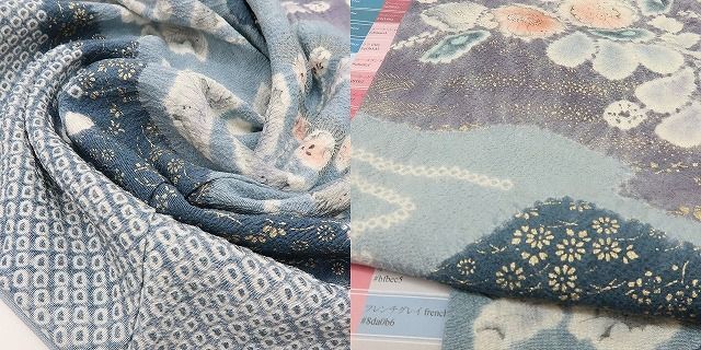  六花-RIKKA- 正絹 滝泰謹製 千鳥 訪問着 手縫い仕立て 着物 A 4177 訪問着 付け下げ 着物