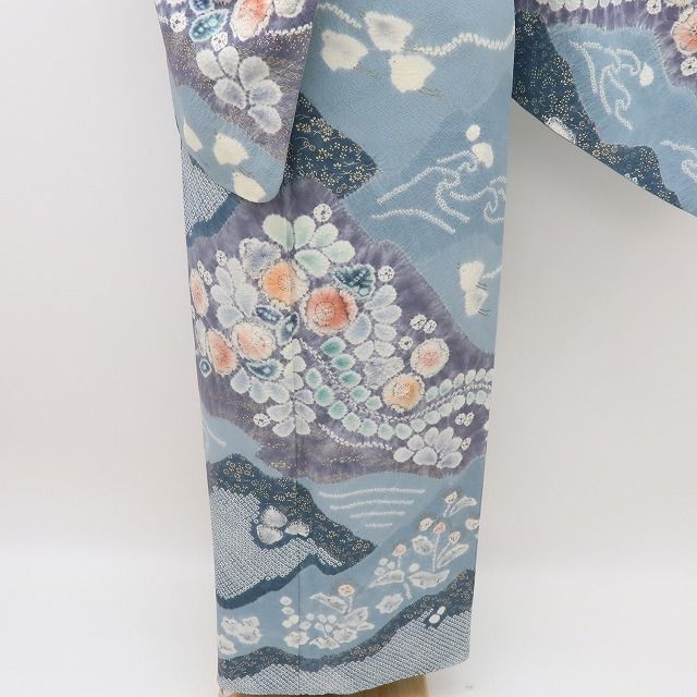 m1740＊新品 正絹 夏着物 絽 千鳥 仕付け糸付き 手縫い仕立て 訪問着 m1740＊新品 正絹 夏着物 絽 千鳥 仕付け糸付き 手縫い仕立て 訪問着 m1740