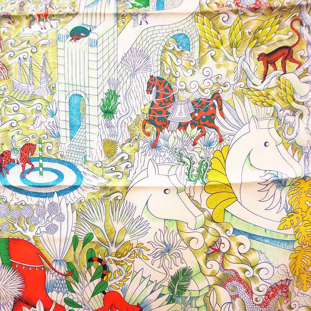 エルメス カレ 90 Cosmographia Universalis 宇宙誌 スカーフ シルク