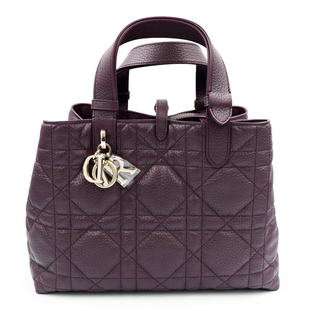 （未使用　展示品）クリスチャンディオール Christian Dior Toujours トゥジュール ミディアム 2WAY ショルダー ハンドバッグ マクロカナージュ カーフスキン プラムパープル ゴールド金具 M2821OSNW クリスチャンディオール Dior Toujours トゥジュール ミディアム 2WAY
