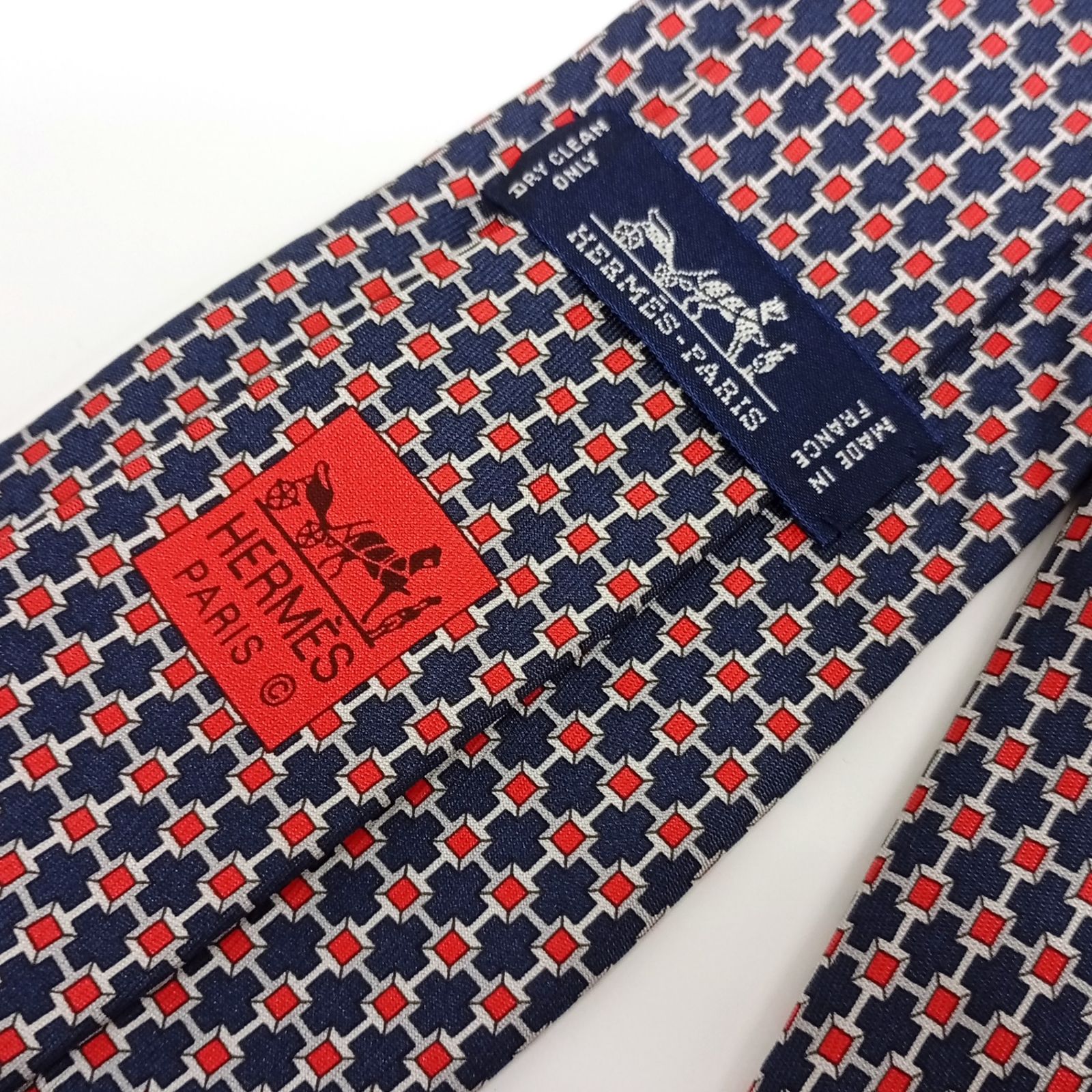 エルメス(HERMES) シルク100％ シルクツイルタイ 606070FA ネクタイ