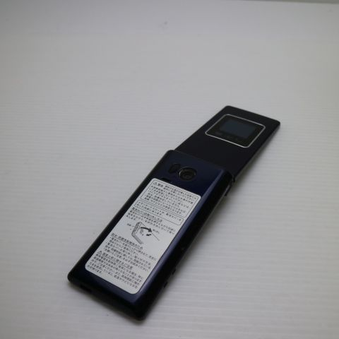 超 505 SH かんたん携帯9 ネイビー 白ロム ガラケー SHARP 03000