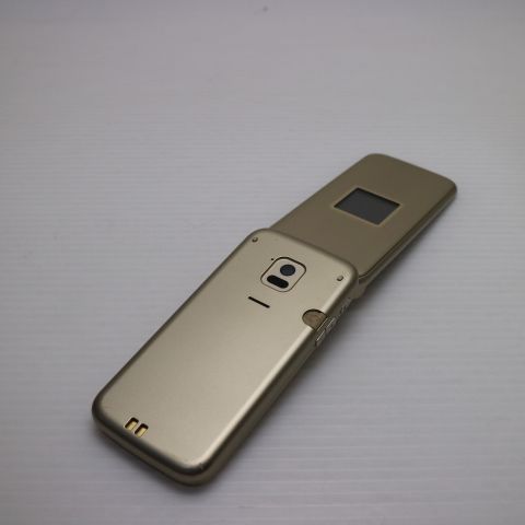 F 02 J らくらくホン ゴールド ガラケー DoCoMo 富士通 本体 白ロム 03000