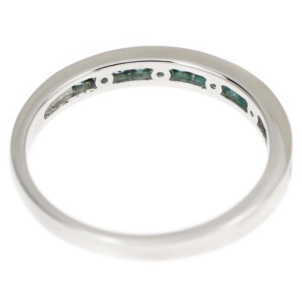 Pt950 パライバトルマリン リング 0.28ct ハーフエタニティ - メルカリ