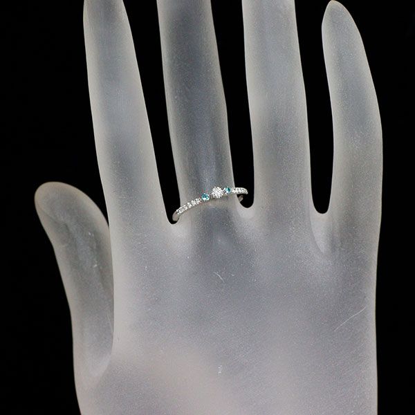 スタージュエリー Pt950 パライバトルマリン ダイヤモンド リング D0