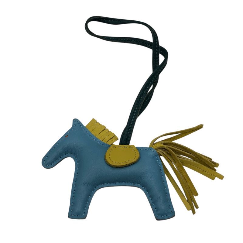 ❤お得なお品❤ロデオMM マラカイトｘライムｘブルー エルメス A刻印 箱付き エルメス HERMES ロデオPM A刻（2017年製） セレスト・ライム