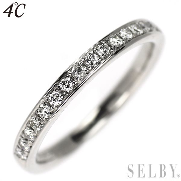 4℃ Pt950 ダイヤモンド リング ハーフエタニティ - メルカリ