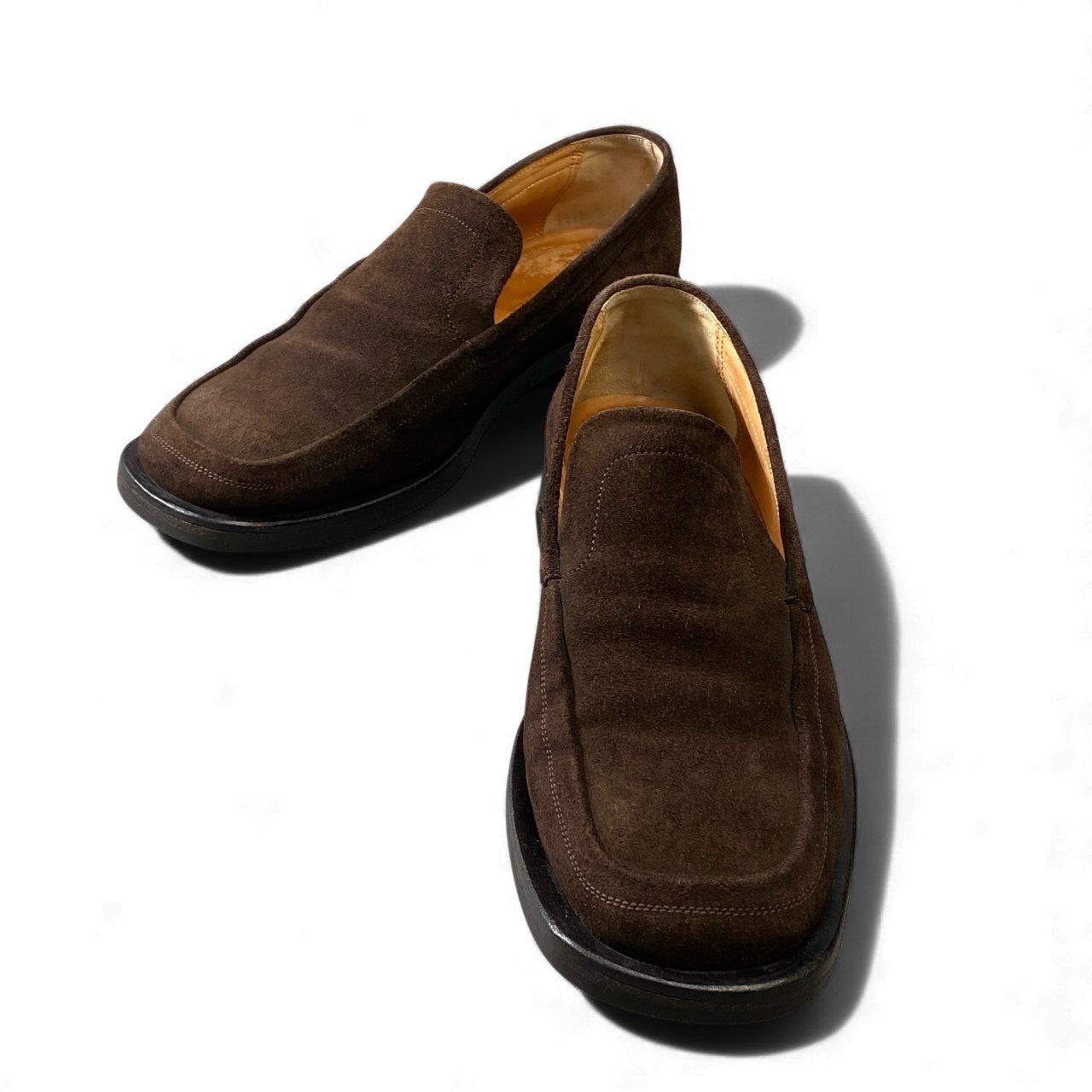 2L15 HERMES エルメス スウェード レザー シューズ ローファー 靴