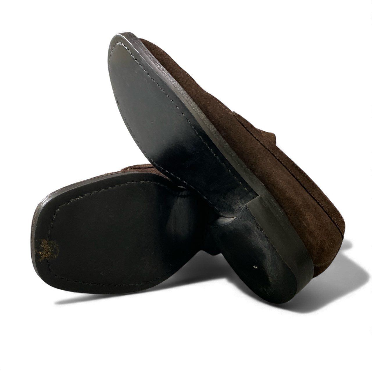  2 L 15 HERMES エルメス スウェード レザー シューズ ローファー 靴 イタリア製 ブラウン メンズk 02 i ローファー ブーツ 革靴