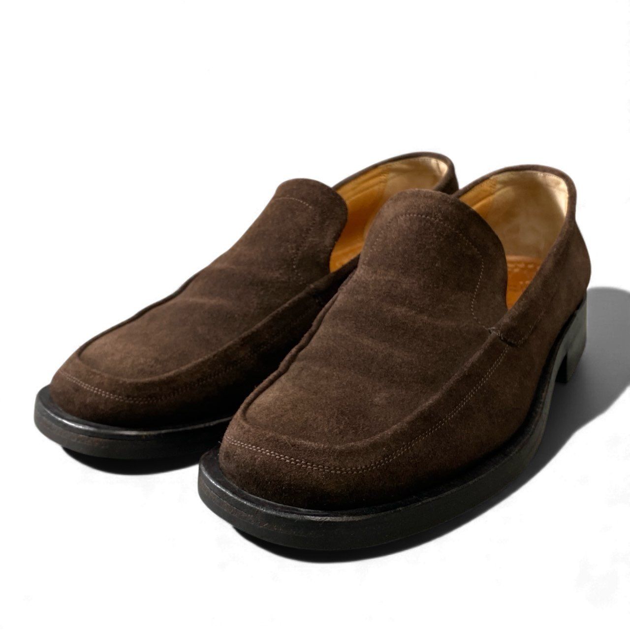 2L15 HERMES エルメス スウェード レザー シューズ ローファー 靴