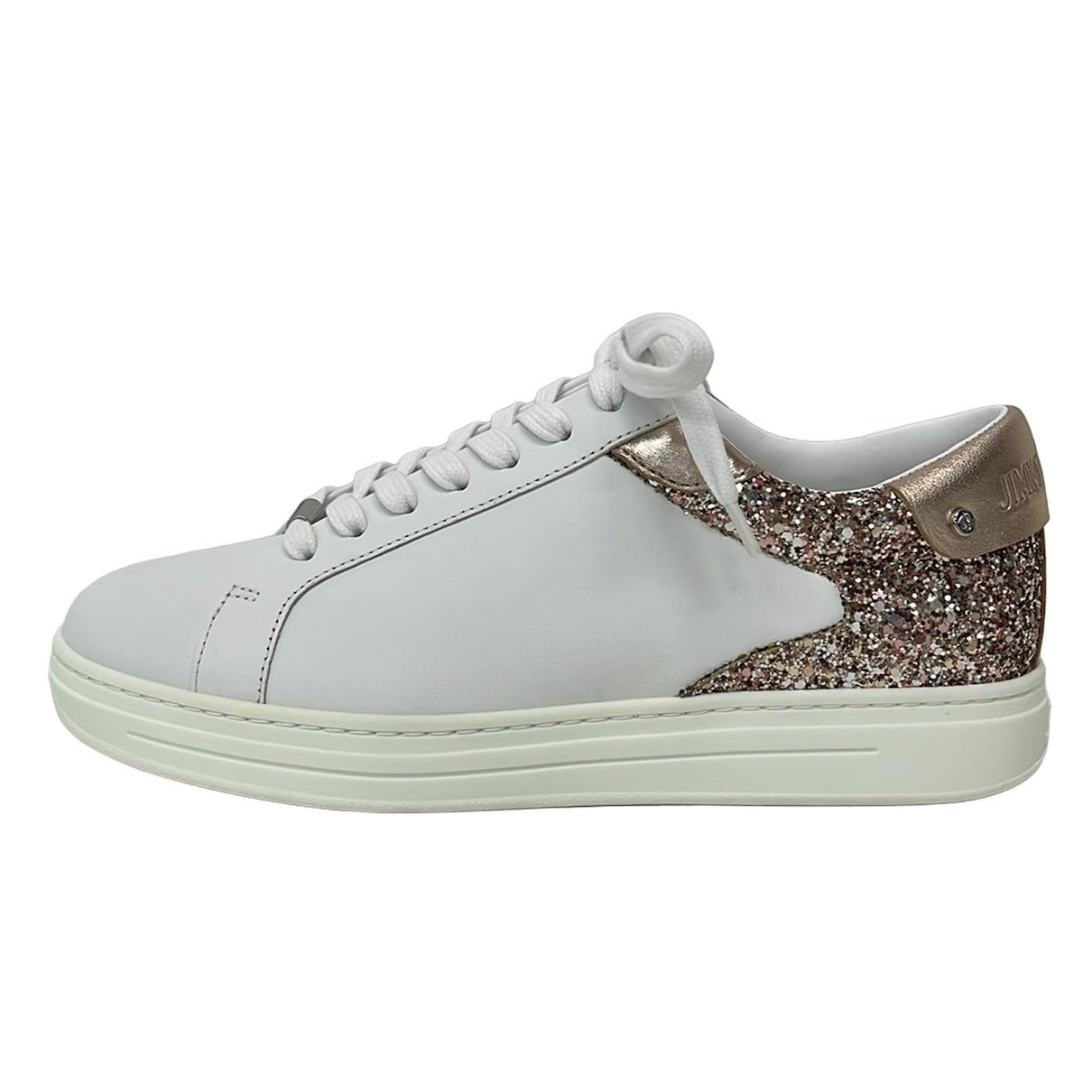 JIMMY CHOO(ジミーチュウ) スニーカー 39 レディース - 白×ピンク 