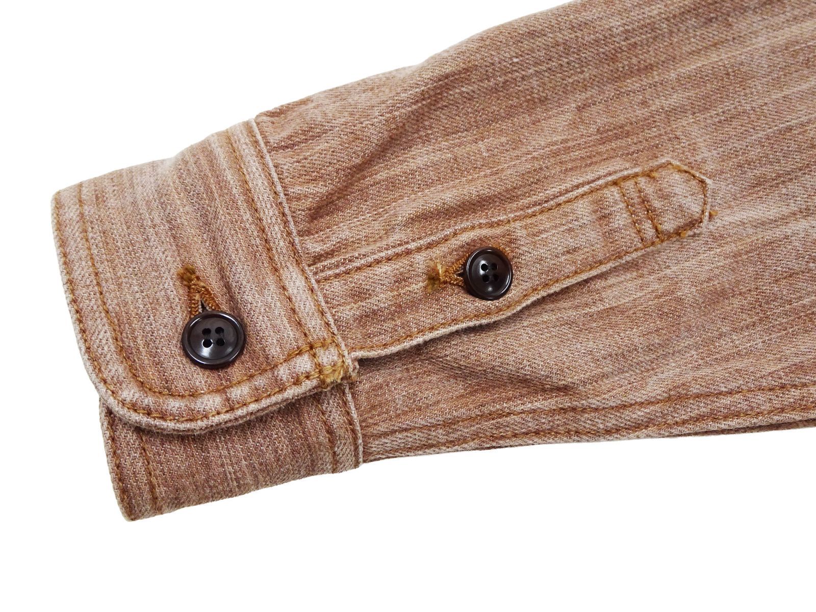 ステュディオダルチザン 13ozデニム 柿渋染め ワークシャツ D5732