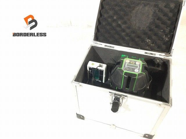 比較的 STS 電子整準式グリーンレーザー墨出器 ELG-440 バッテリー 充電器 受光機 ケース付き 測定 計測 光学116302