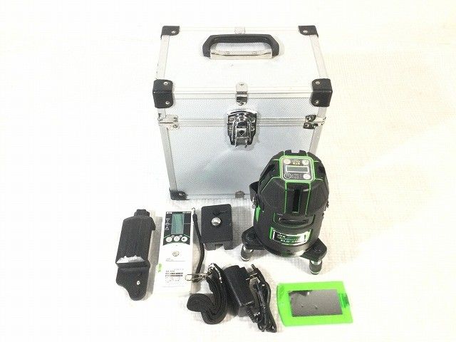  比較的 STS 電子整準式グリーンレーザー墨出器 ELG-440 バッテリー 充電器 受光機 ケース付き 測定 計測 光学116302 光学機器 計測 検査