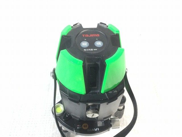  比較的 TAJIMA タジマ グリーンレーザー墨出し器 ZEROGN-KJY 受光器 RCV-GNAVI ケース付 矩十字 横 測定器 建設117526 光学機器 計測 検査