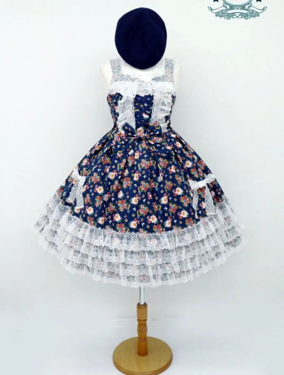 リーフ ペーパードール アウター スカート ネイビー