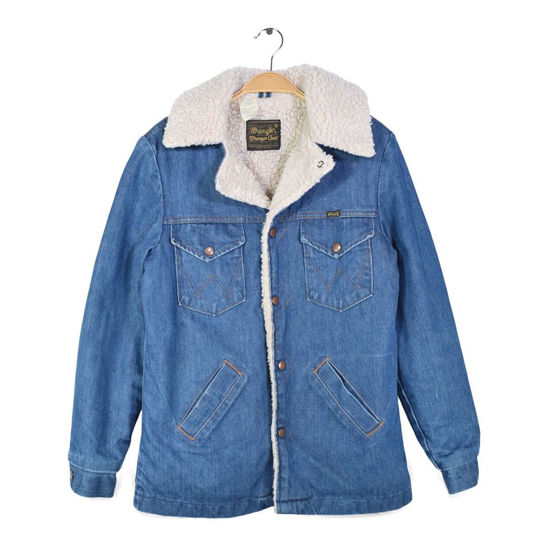 70s ラングラー USA製 ヴィンテージ デニムボアジャケット ランチ