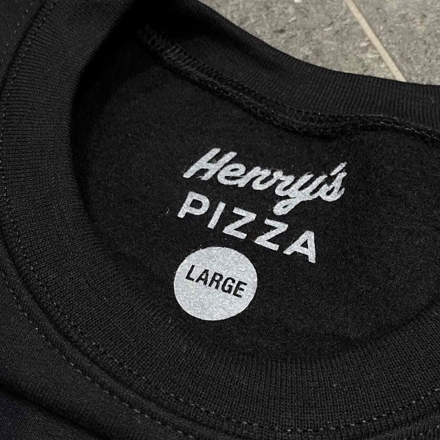 HENRY'S PIZZA CREWNECK SIZE-L VERDY ヘンリーズピザ クルーネック