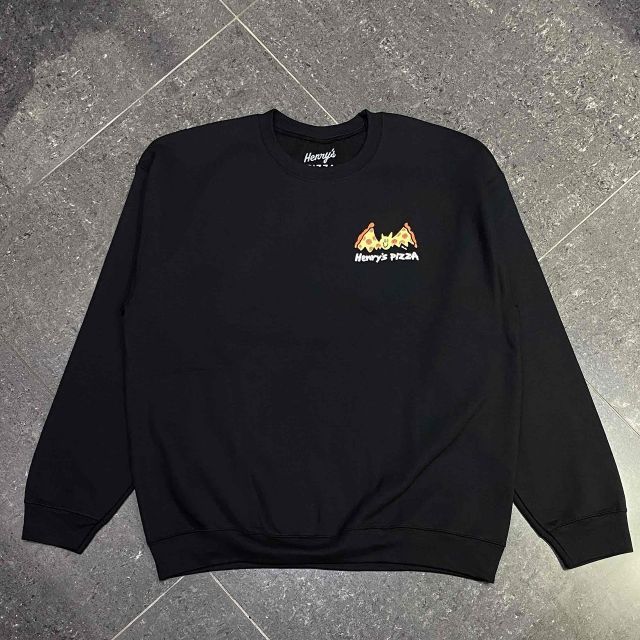 HENRY'S PIZZA CREWNECK SIZE-L VERDY ヘンリーズピザ クルーネック