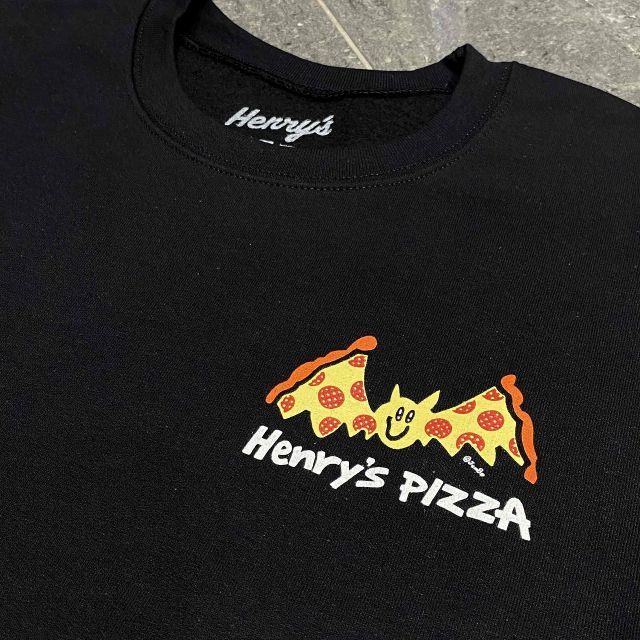 HENRY'S PIZZA CREWNECK SIZE-L VERDY ヘンリーズピザ クルーネック