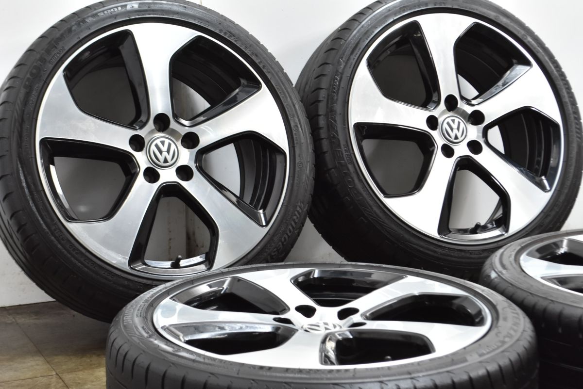 ホイールのみ販売 VW 5 G ゴルフ 7 GTI 18 in J 49 PCD 112 ブリヂストン 225 40 R 品番 GOLF 6