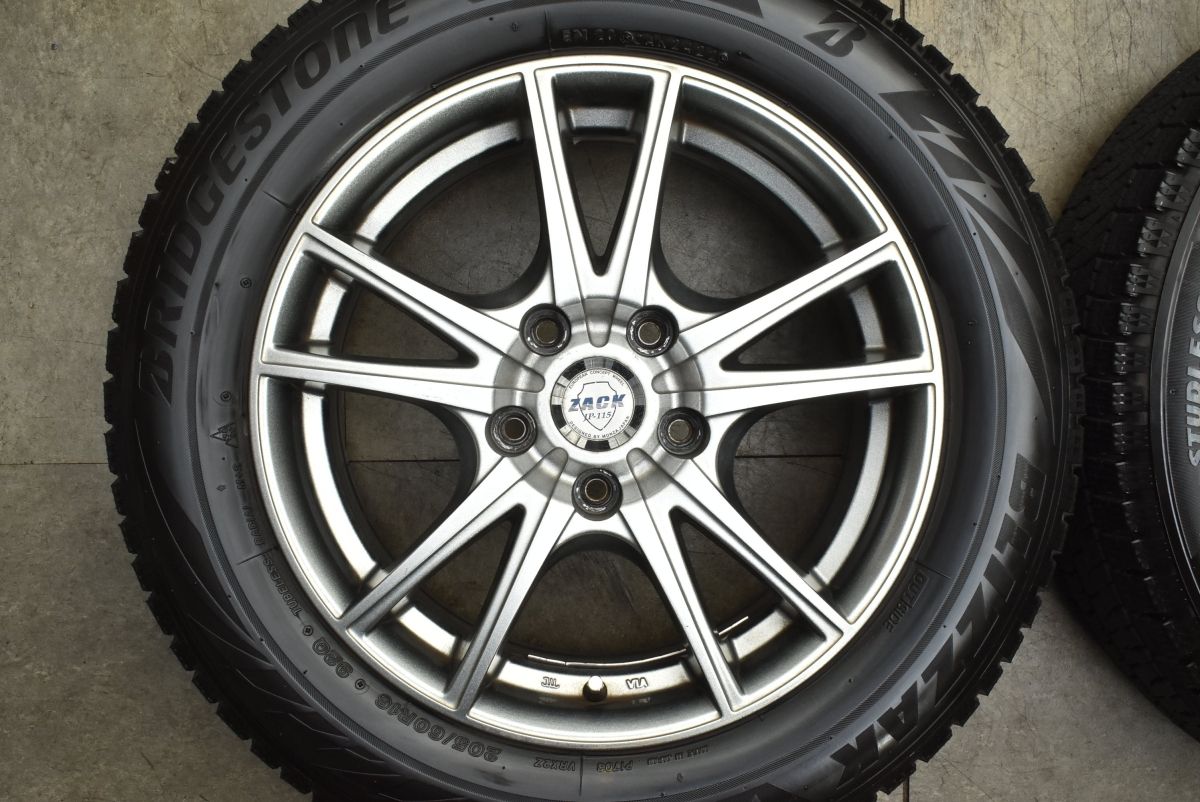 程度良好品】ZACK 16in 6.5J +53 PCD114.3 ブリヂストン ブリザック