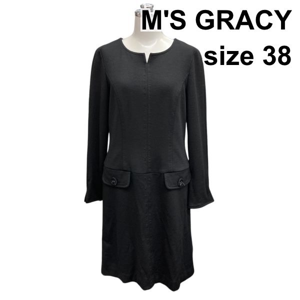 □ エムズグレイシー M'S GRACY ワンピース 膝丈 ミモレ丈 長袖