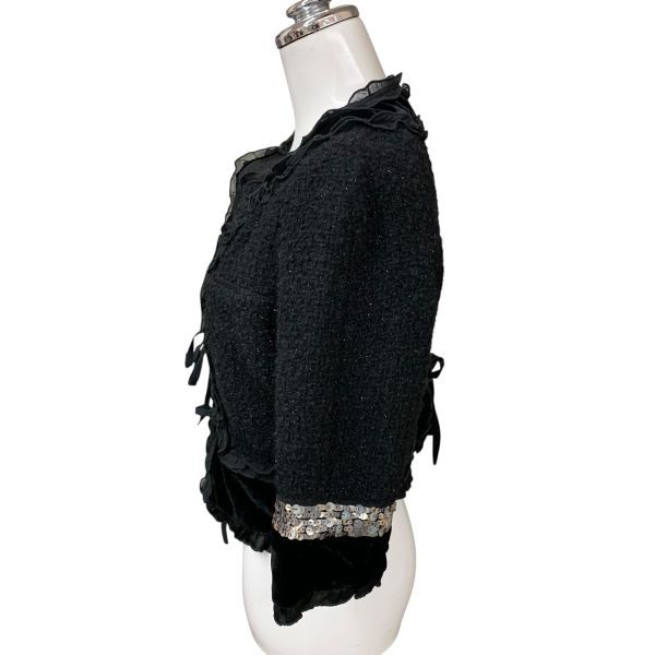 □ 未使用 ウンガロフィーバー UNGARO ボレロジャケット ノーカラー 
