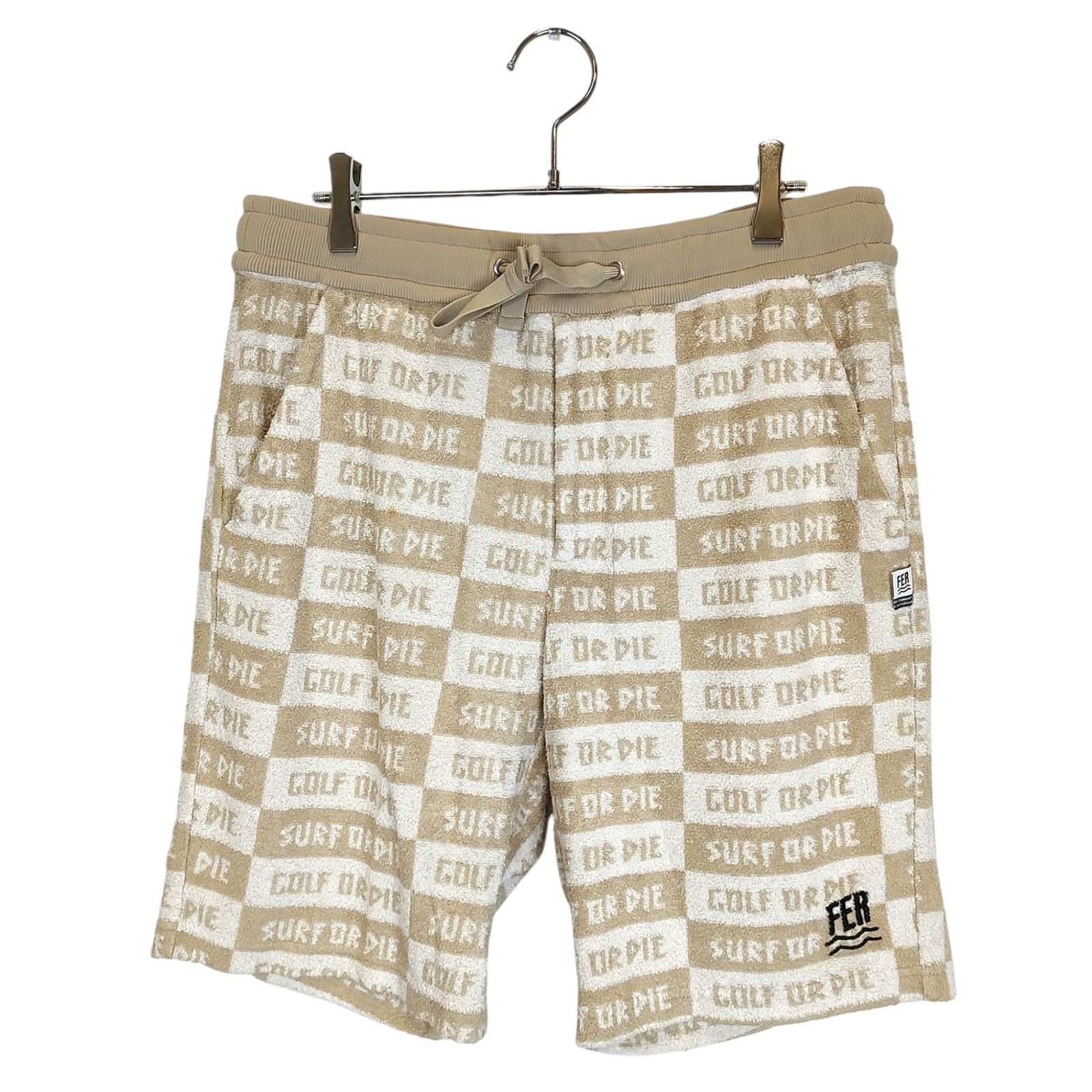 MARK LONA マークアンドロナ ゴルフ 25 SS Golf or Surf Pile Shorts パイルジャカード ショーツ ショートパンツ MFM 5 A AT 05 48 ホワイト ベージュ メンズ