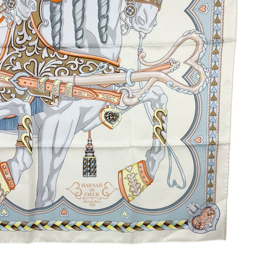 エルメス □美品□ カレ90 スカーフ HARNAIS DE COUR アルネ ドゥ