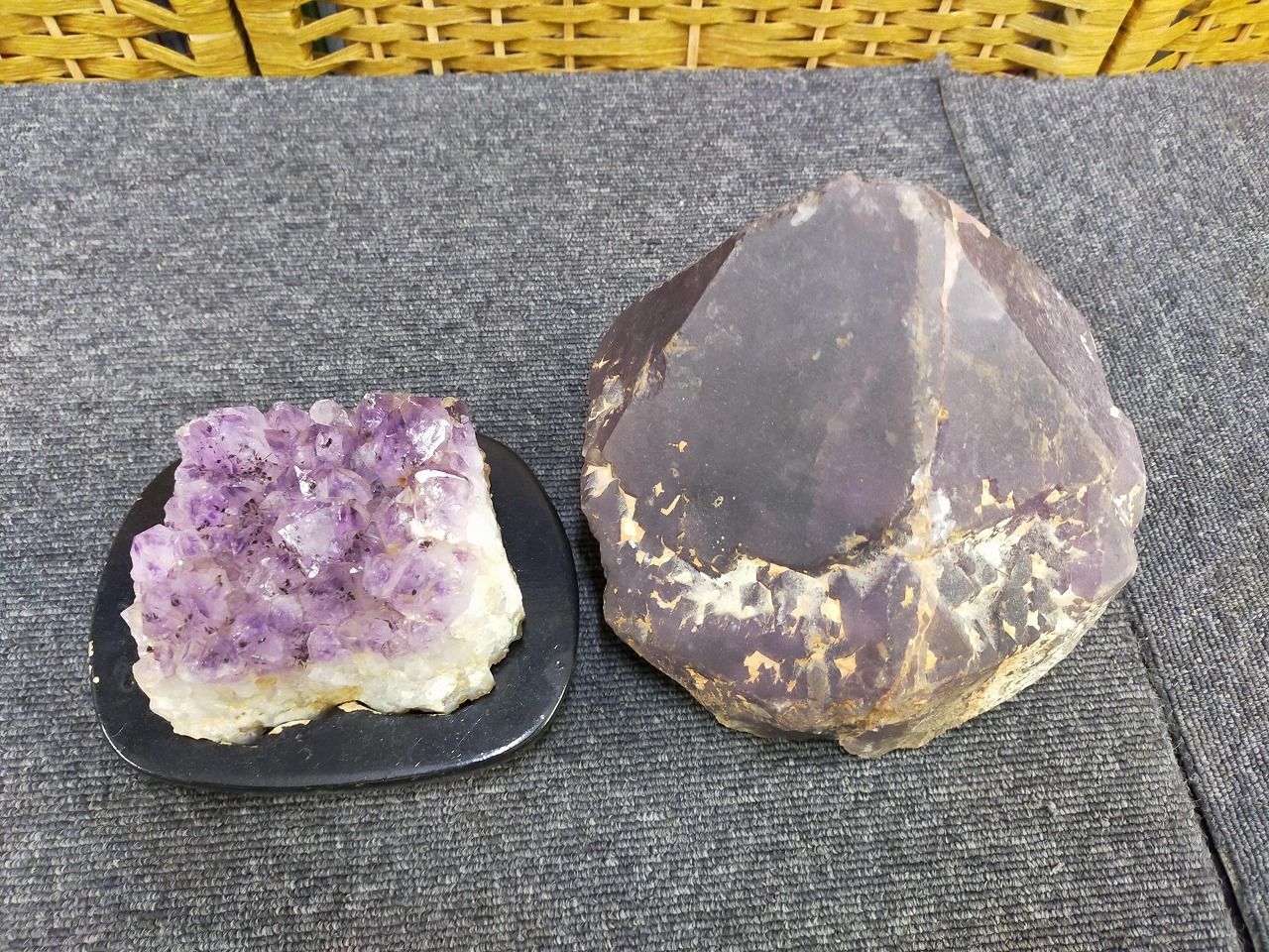 アメジスト 紫水晶 原石 クラスター 2点セット 天然石 パワーストーン 鉱物標本