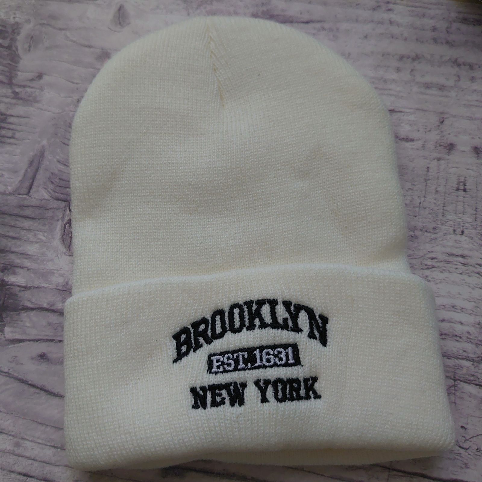 ウールニット帽 2個セット ホワイト・ブラック セール☆ニット帽2色セット ホワイト・ブラック ビーニー 白 黒 お