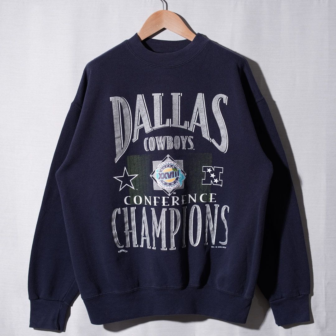 90s USA製 NFL ダラス カウボーイズ スウェット M ネイビー 1994年製