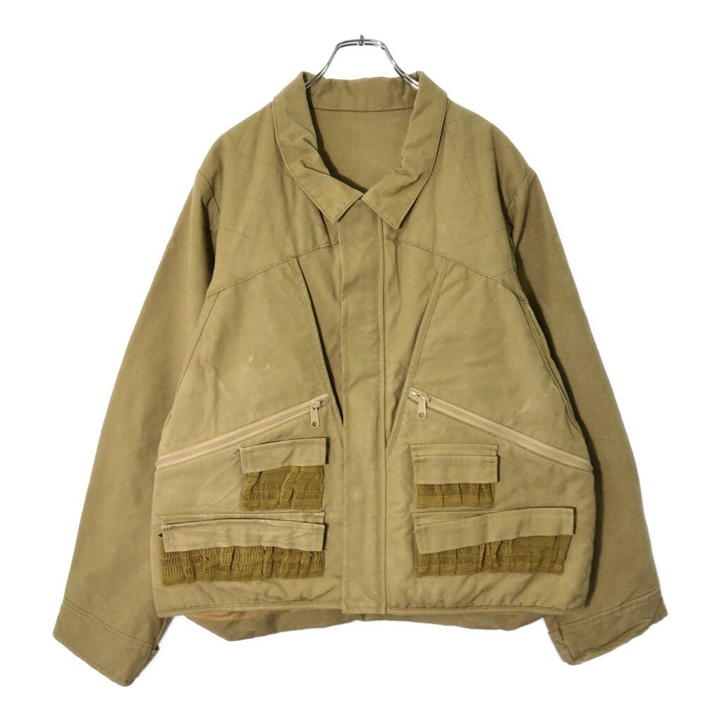 80年代 Columbia コロンビア ハンティングジャケット アウトドア ベージュ(メンズ L) 古着 V9325