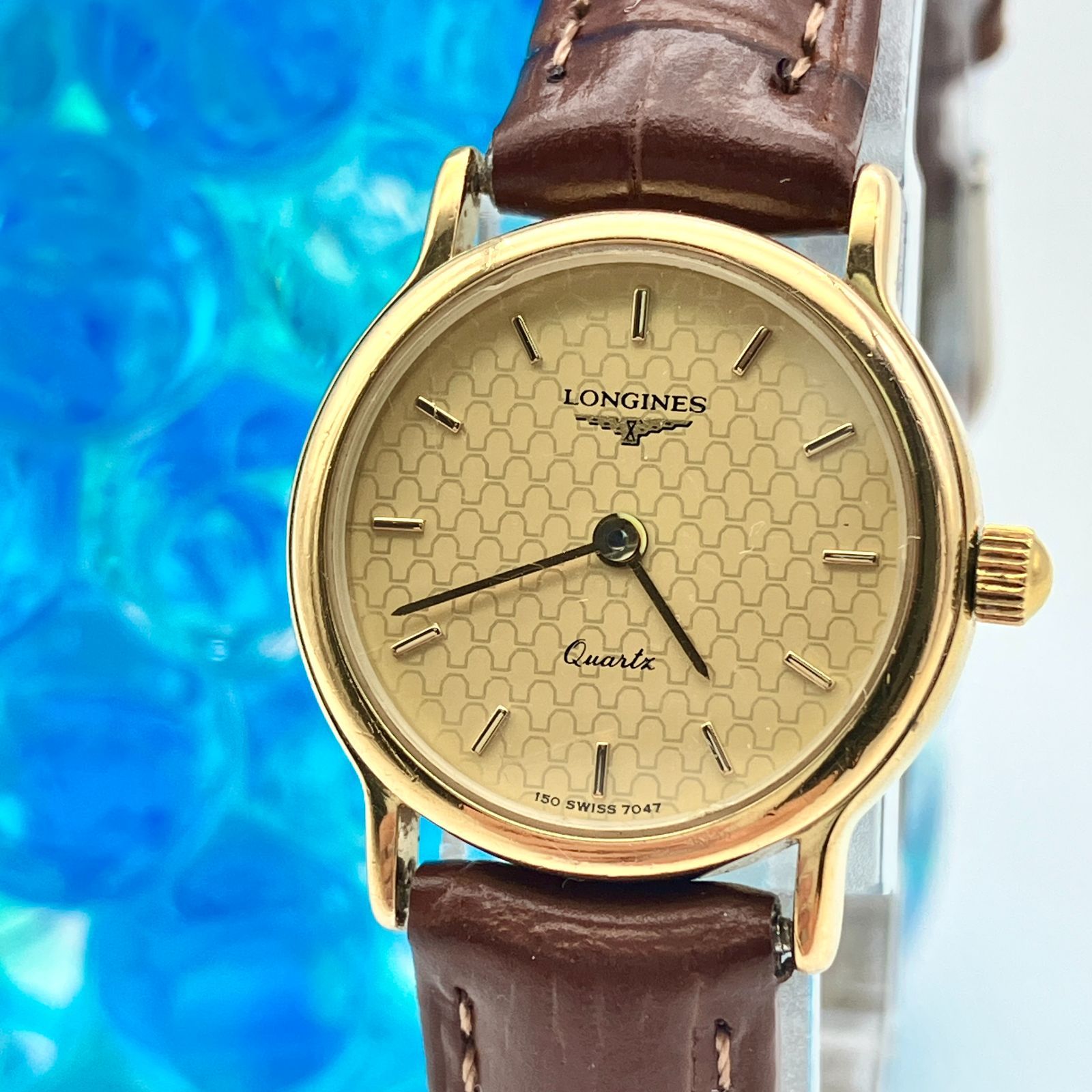 中古】ロンジン LONGINES レディース 腕時計 クォーツ ゴールド文字盤