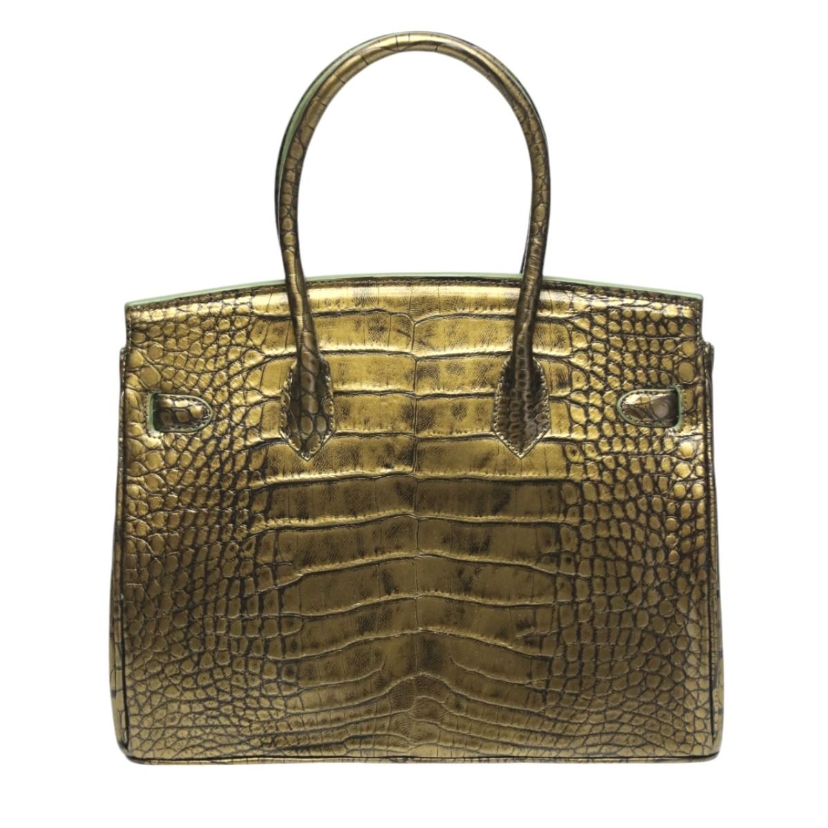 クロコダイル YB-2101 ハンドバッグ ブラウン  CROCODILE 30ｃｍ メタリック 楽天市場】クロコダイル CROCODILE ハンドバッグ ヘンローン