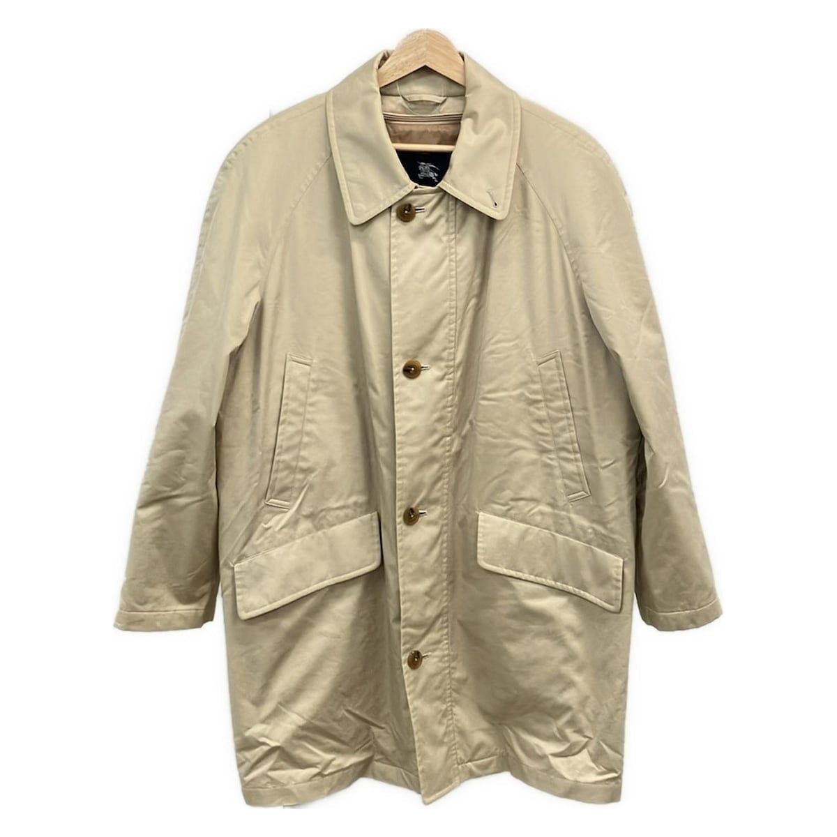 Burberry LONDON バーバリーロンドン コート サイズS メンズ ベージュ 長袖 ジップアップ ダウンライナー着脱可 春 秋
