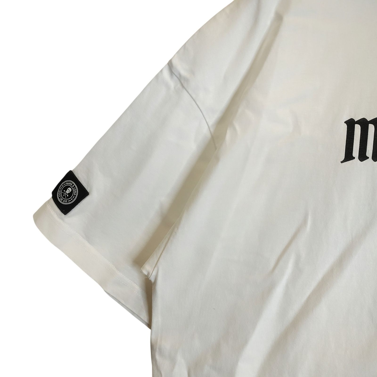 新作【美品】MARK&LONA 半袖シャツ　48(L)ホワイト MARK&LONA マークアンドロナ ゴルフ 25AW Johnson Tee グラフィック