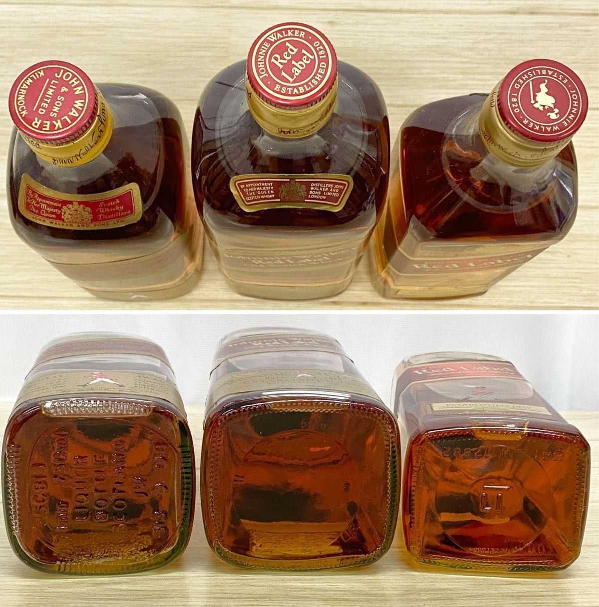 1円☆未開栓【ウイスキー】3本セット ジョニーウォーカー レッドラベル
